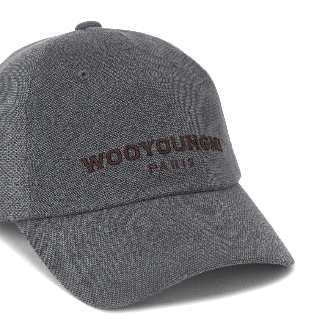 우영미 다이드 옥스포드 데님 볼캡 그레이 - 25FW(Wooyoungmi Dyed Oxford Denim Ball Cap Grey - 25FW) - 4