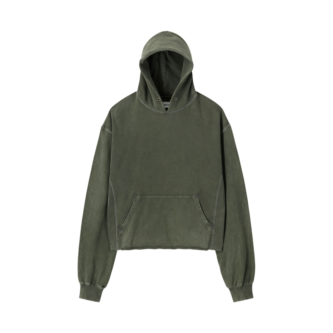 토니웩 가먼트 다이드 로우 엣지 후드 페이디드 그린(Tonywack Garment Dyed Raw Edge Hoodie Faded Green) - 1