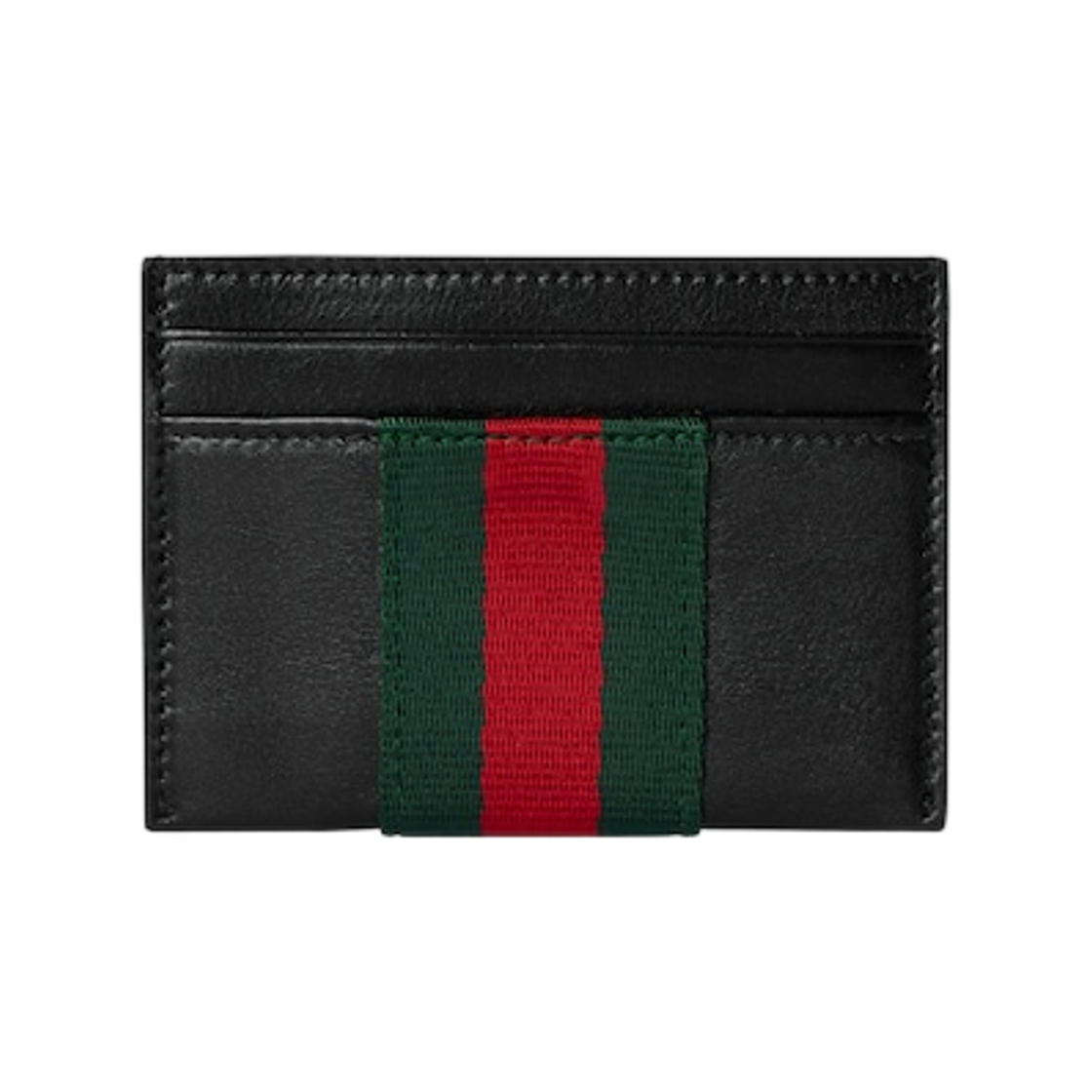 867277-AAGIT-1053 Gucci Web Trademark Card Case Black