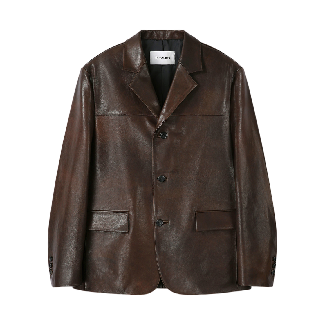 토니웩 베지터블 램 레더 블레이저 자켓 브라운(Tonywack Vegetable Lamb Leather Blazer Jacket Brown)