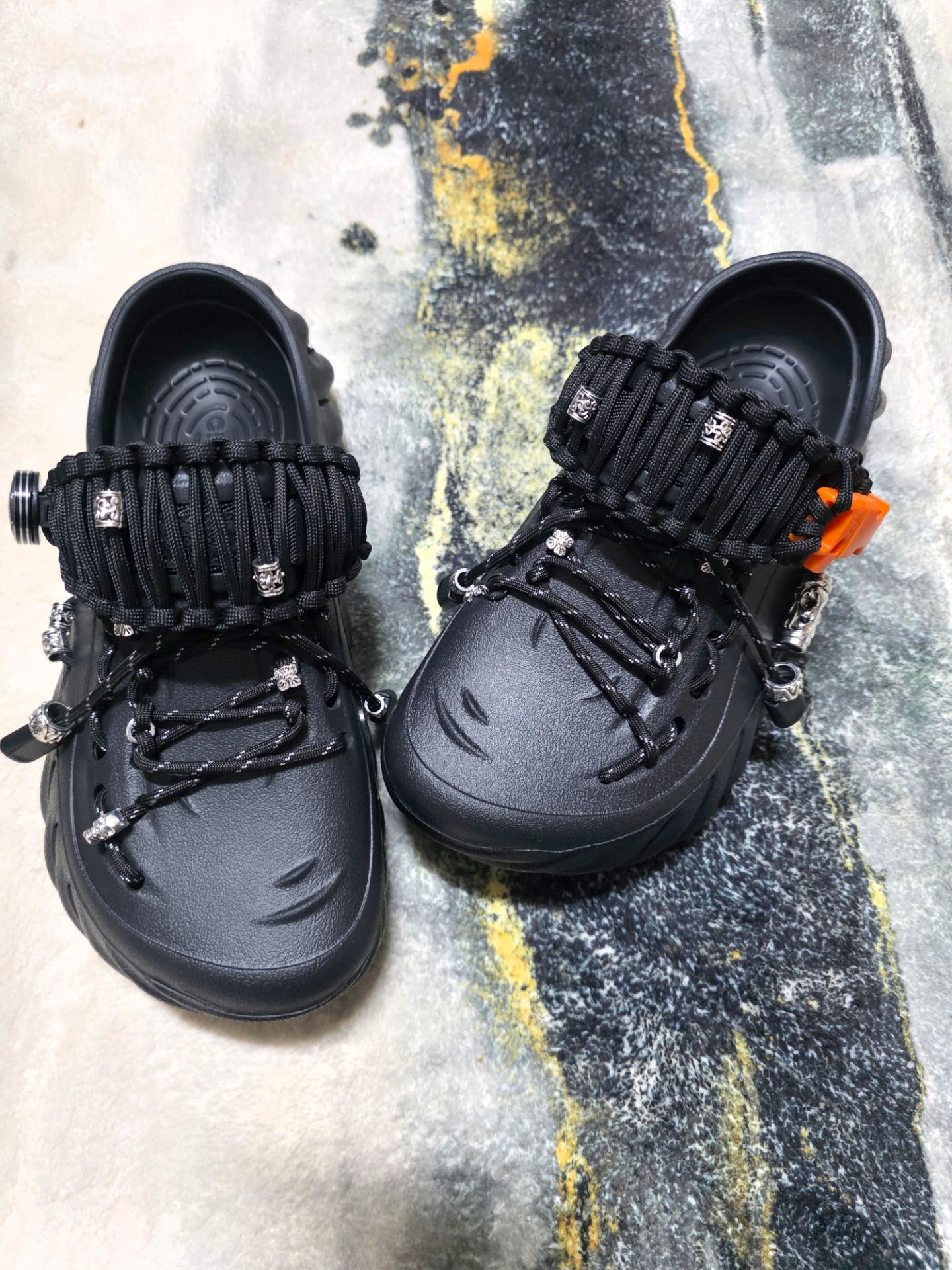 Crocs Echo Clog Black, Palace Cordura Duck Canvas Jean Onyx - 24FW 착용 스타일 - 2
