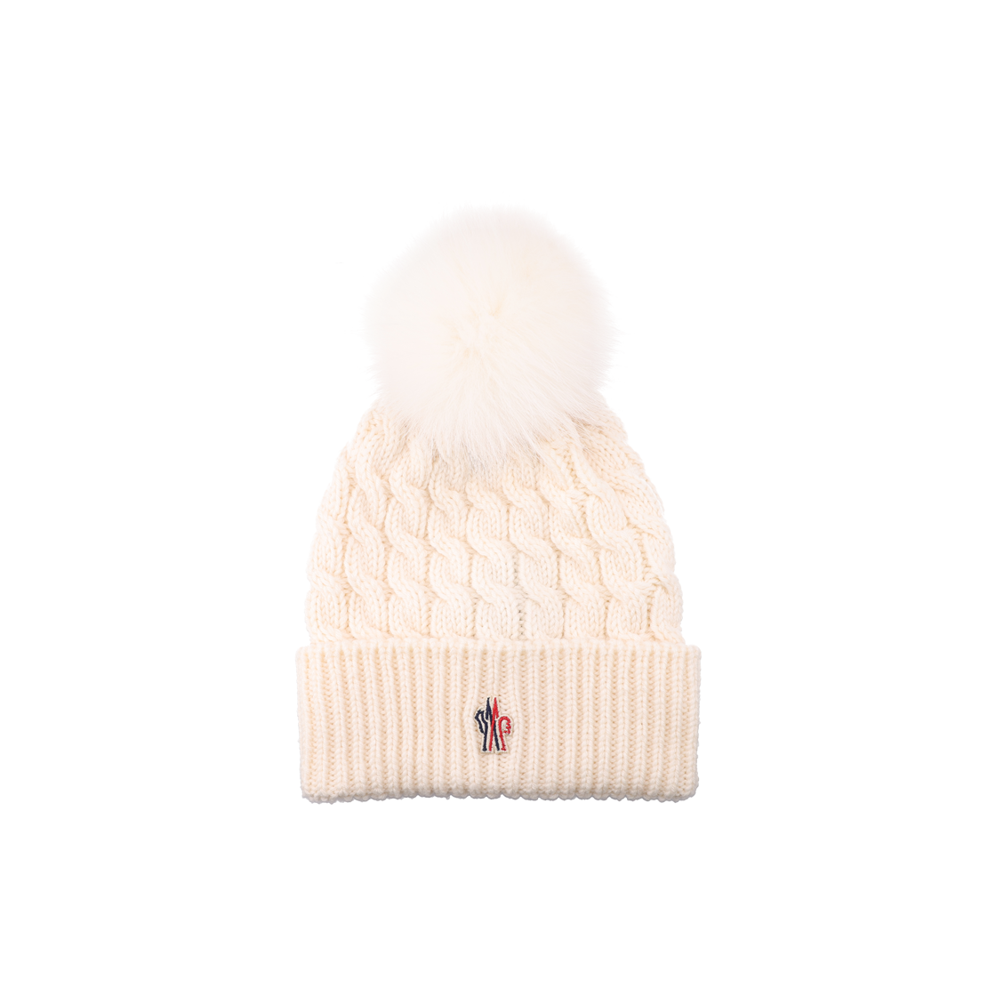 ITL8P6IFEAFL Moncler Pom Pom Beanie - Ivory Wool