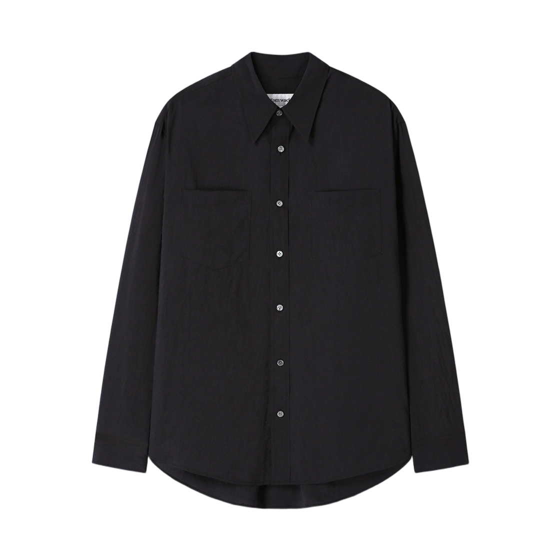 토니웩 실크 크레이프 셔츠 블랙(Tonywack Silk Crepe Shirt Black) - 1