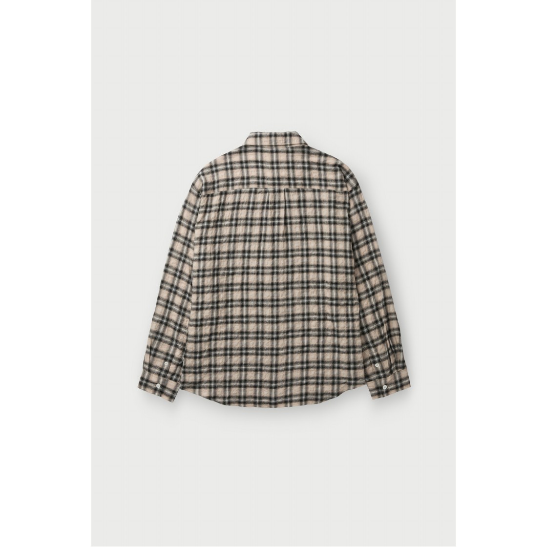 이로 컨투어 체크 크리즈 다잉 긴팔 셔츠 베이지(IRO Contour Check Crease Dyed Long-Sleeve Shirt Beige) - 3