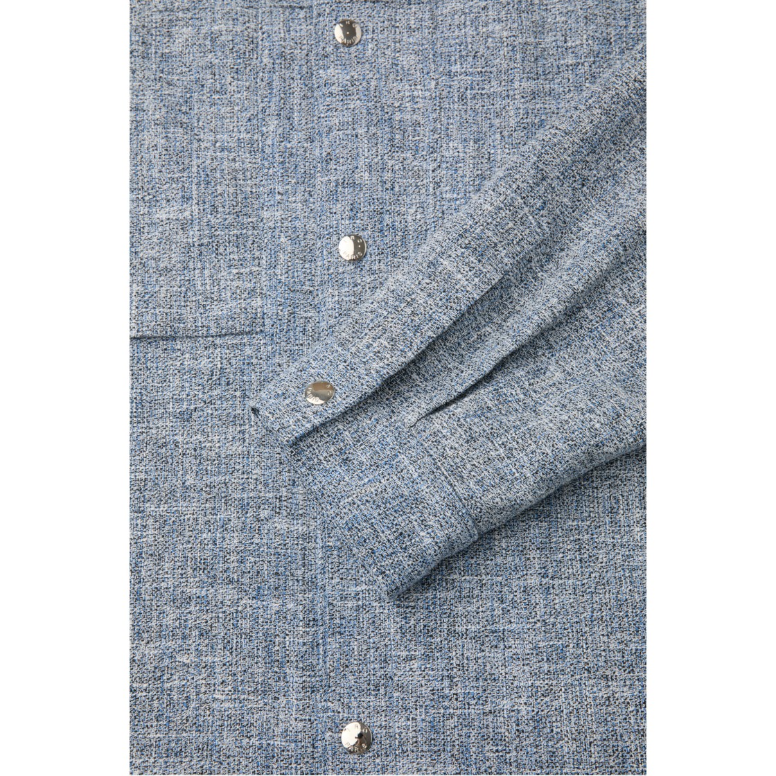 이로 티셀 트위드 포켓 셔켓 라이트 블루(IRO Tissel Tweed Pocket Shirt Jacket Light Blue) - 6