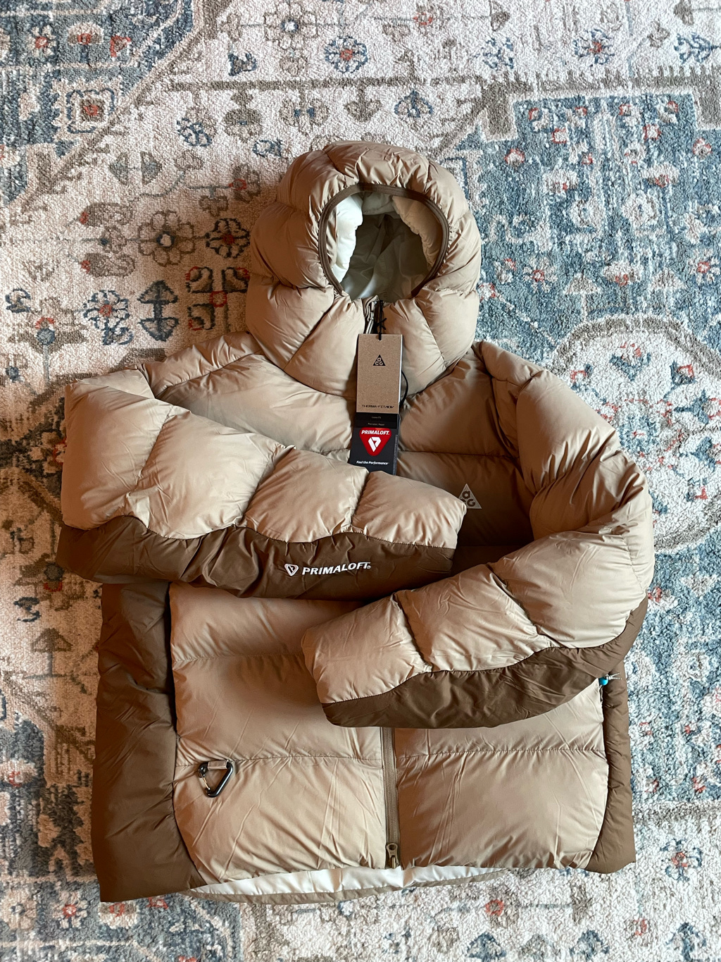 Nike ACG Therma-Fit ADV Lunar Lake Loose Hooded Jacket Parasuit Beige Moswood Brown - Asia 착용 스타일 - 5