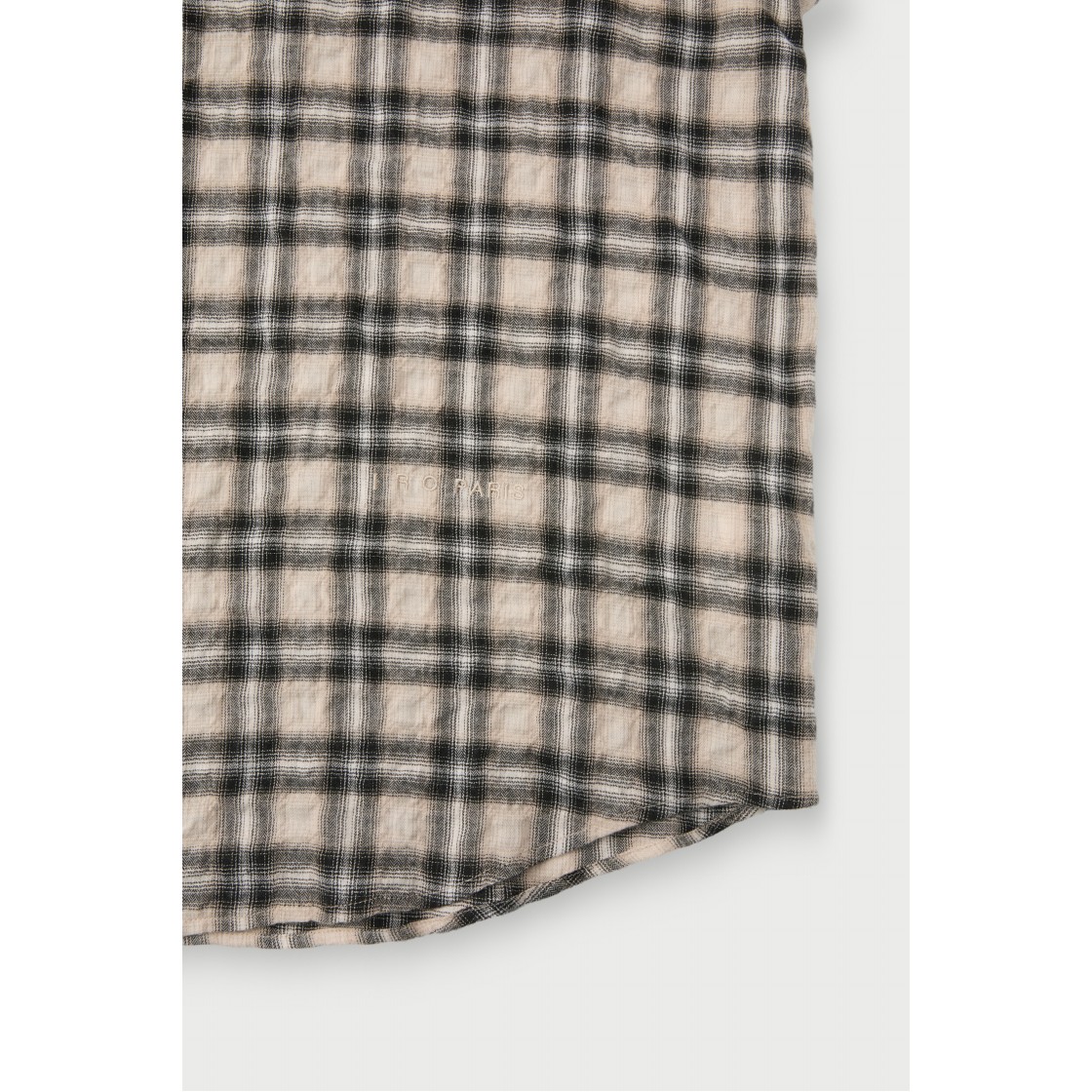 이로 컨투어 체크 크리즈 다잉 긴팔 셔츠 베이지(IRO Contour Check Crease Dyed Long-Sleeve Shirt Beige) - 6