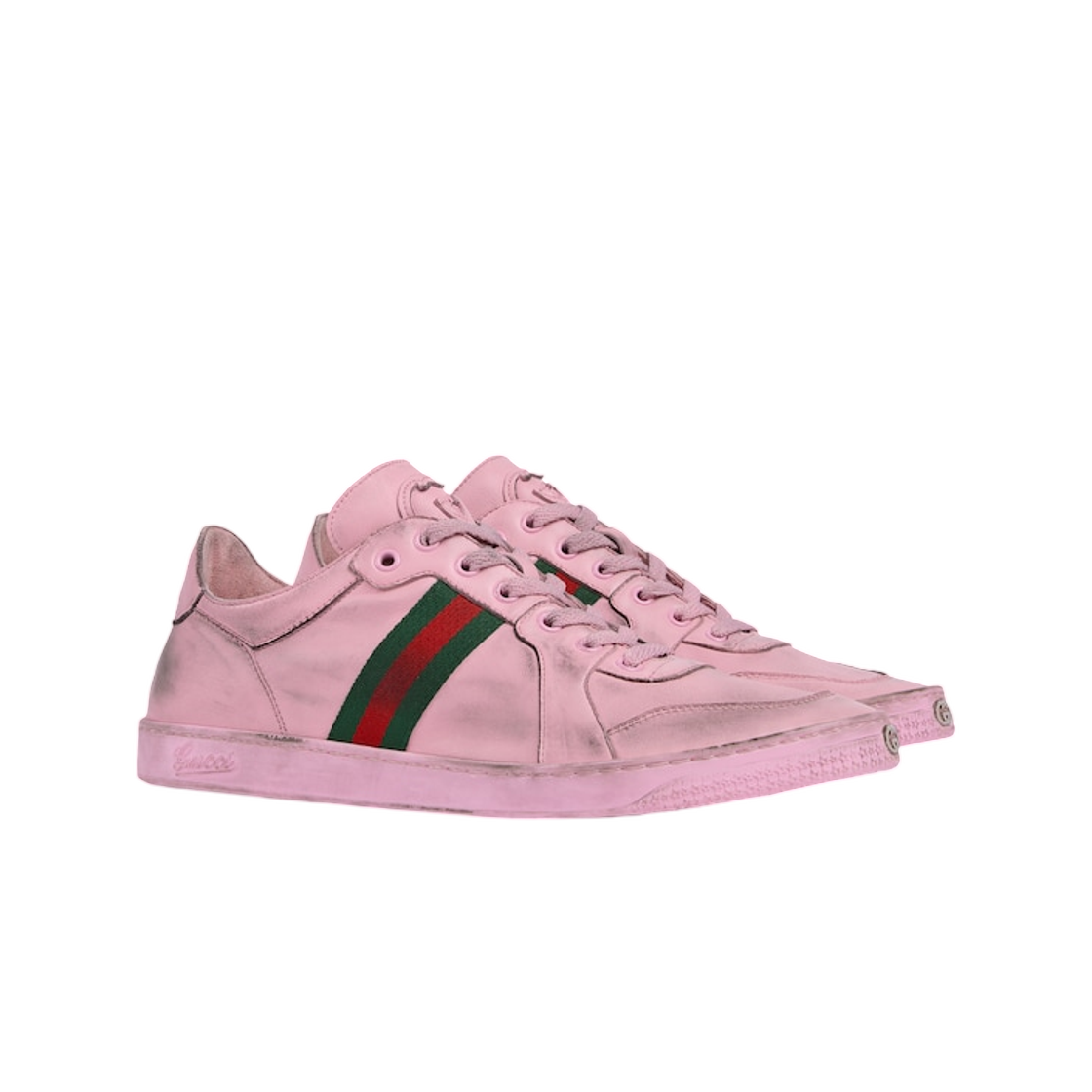 구찌 스트레치 로우 탑 스니커즈 핑크(Gucci Stretch Low Top Sneakers Pink) - 2