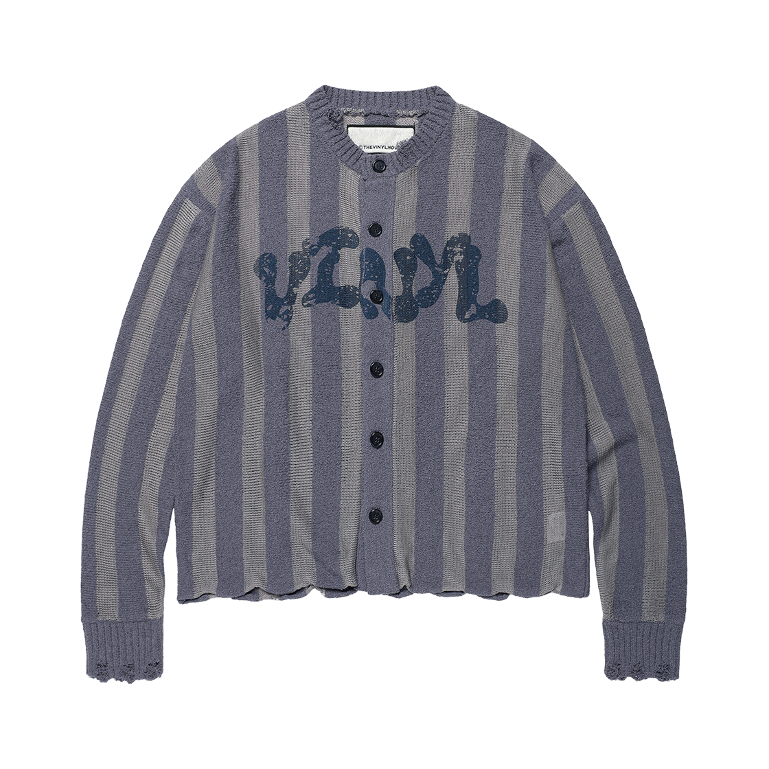 VH2GSUK691ABL Thevinylhouse Net Mixed Grunge Cardigan Blue