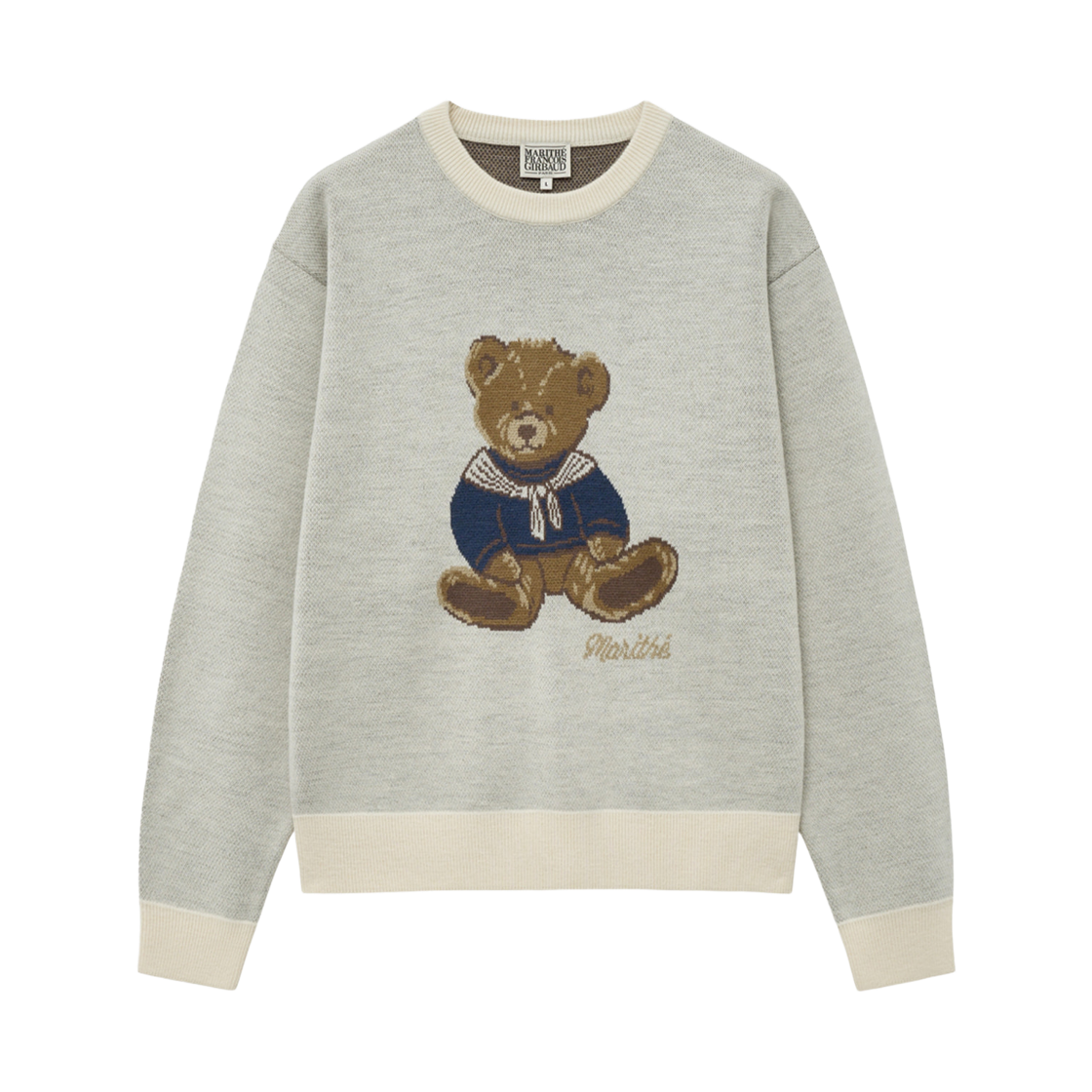 - Marithe Francois Girbaud Doodle Bear Sweater Ivory