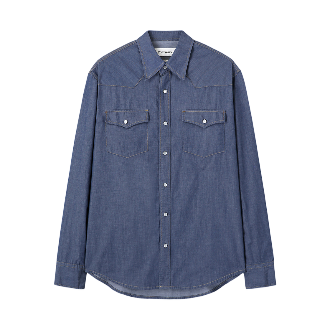 토니웩 워시드 샴브레이 웨스턴 셔츠 미디움 인디고(Tonywack Washed Chambray Western Shirt Medium Indigo) - 1