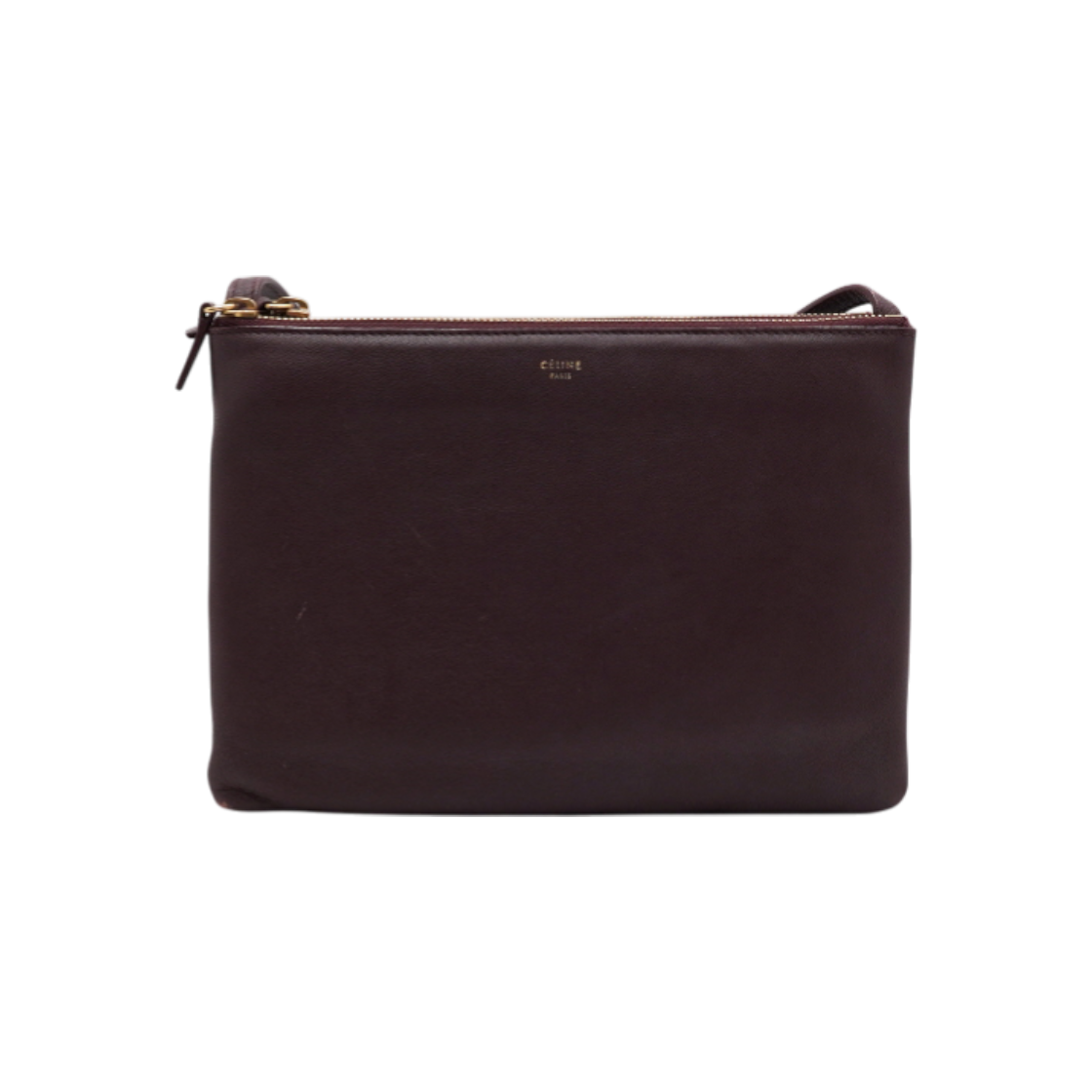 IT2WGN8NMIWA Celine Burgundy Trio Large Shoulder and Crossbody Bag