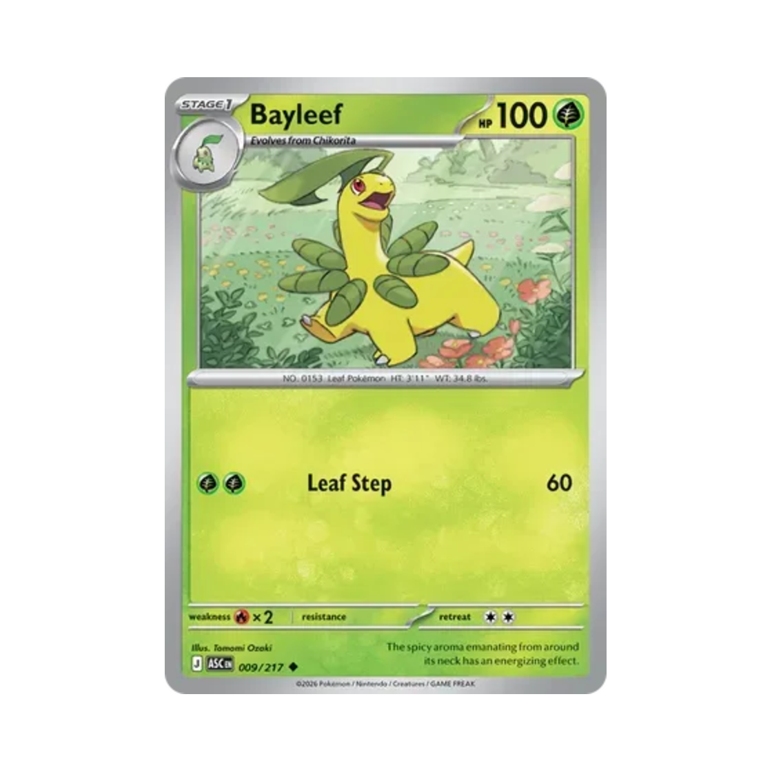 ASC009-217 Pokemon TCG Bayleef U Mega Evolution Ascended Heroes (English Ver.)
