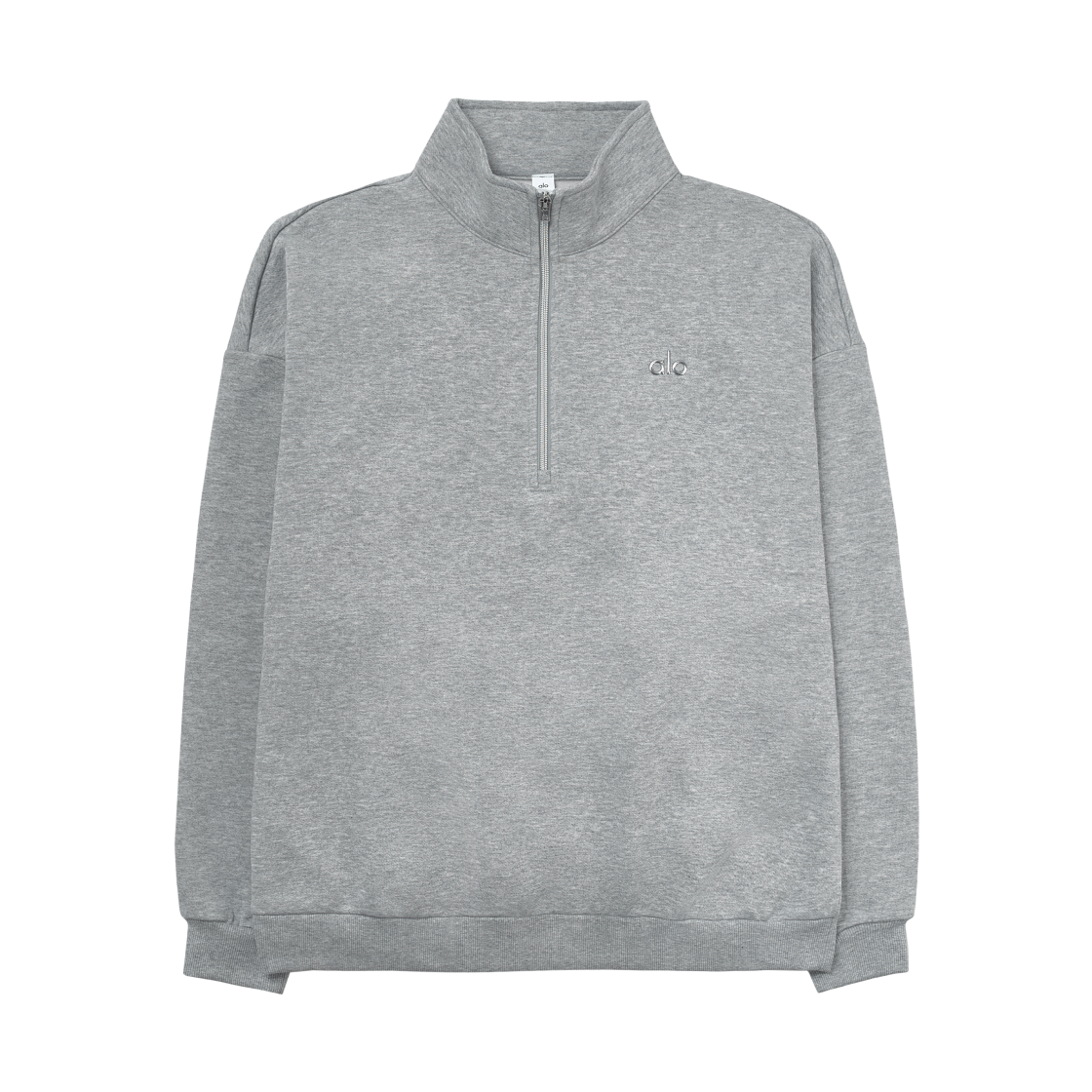 알로 요가 어콜레이드 1/4 집 풀오버 애슬레틱 헤더 그레이(Alo Yoga Accolade 1/4 Zip Pullover Athletic Heather Grey)