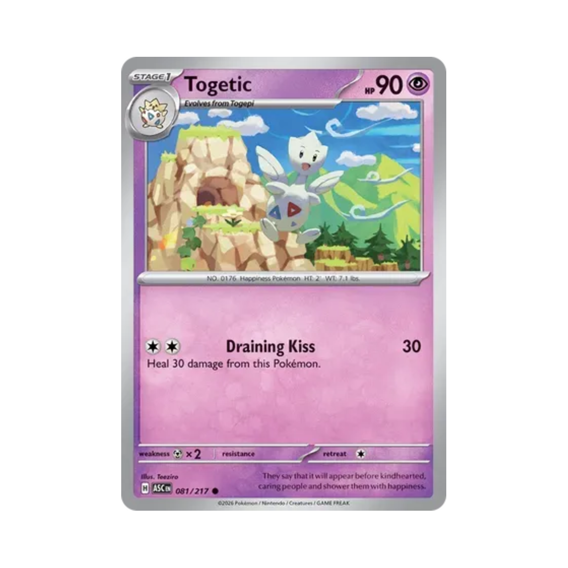 ASC081-217 Pokemon TCG Togetic C Mega Evolution Ascended Heroes (English Ver.)