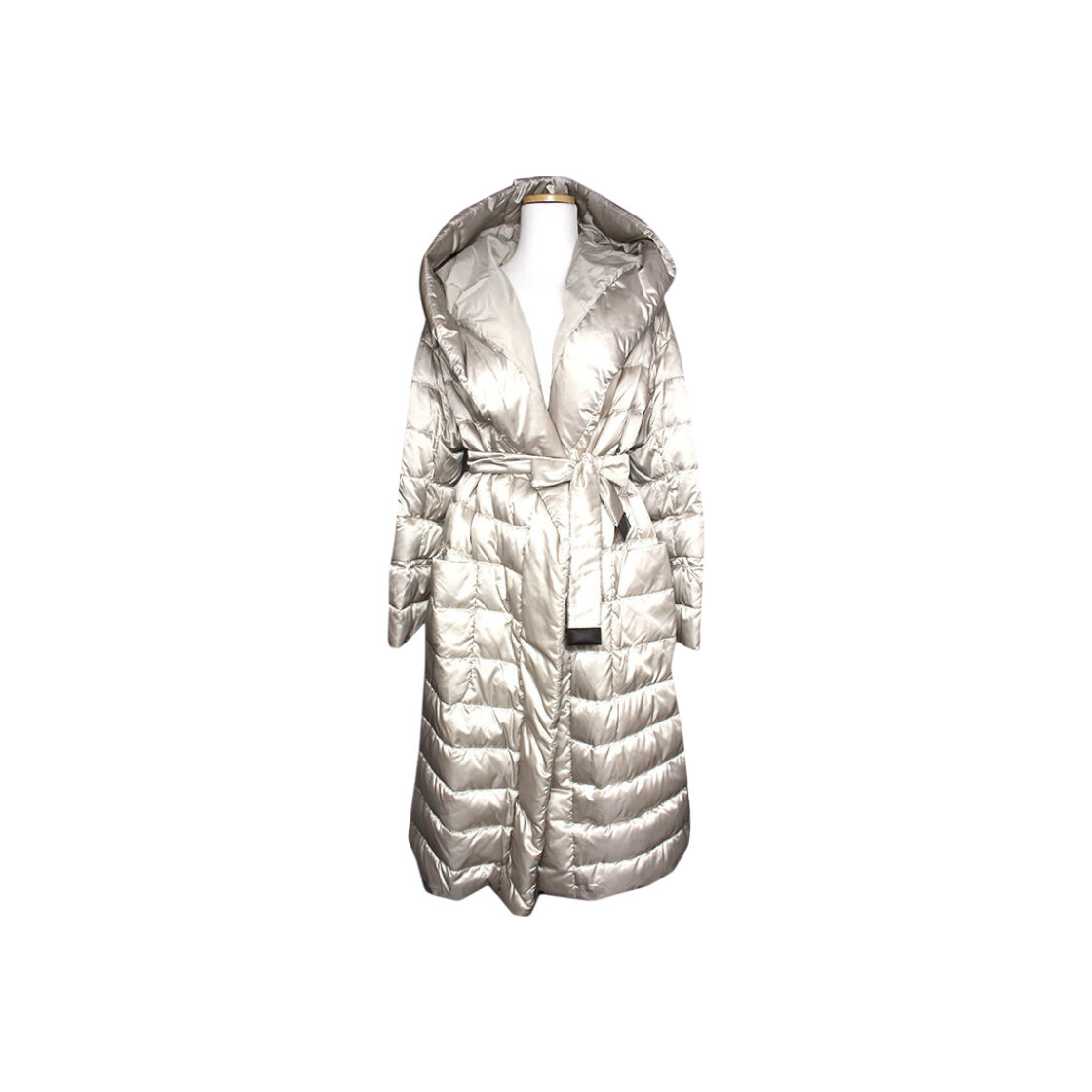 ITR9U5OHAUKK Max Mara Reversible Light Grey Goose Down Hooded Puffer Coat 55, 66