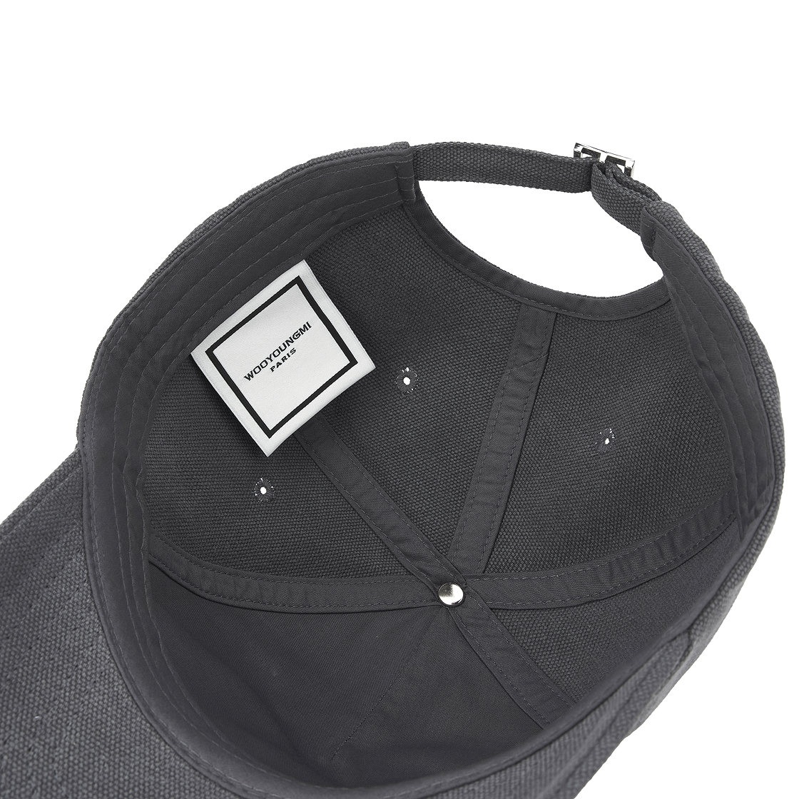 우영미 다이드 옥스포드 데님 볼캡 그레이 - 25FW(Wooyoungmi Dyed Oxford Denim Ball Cap Grey - 25FW) - 6