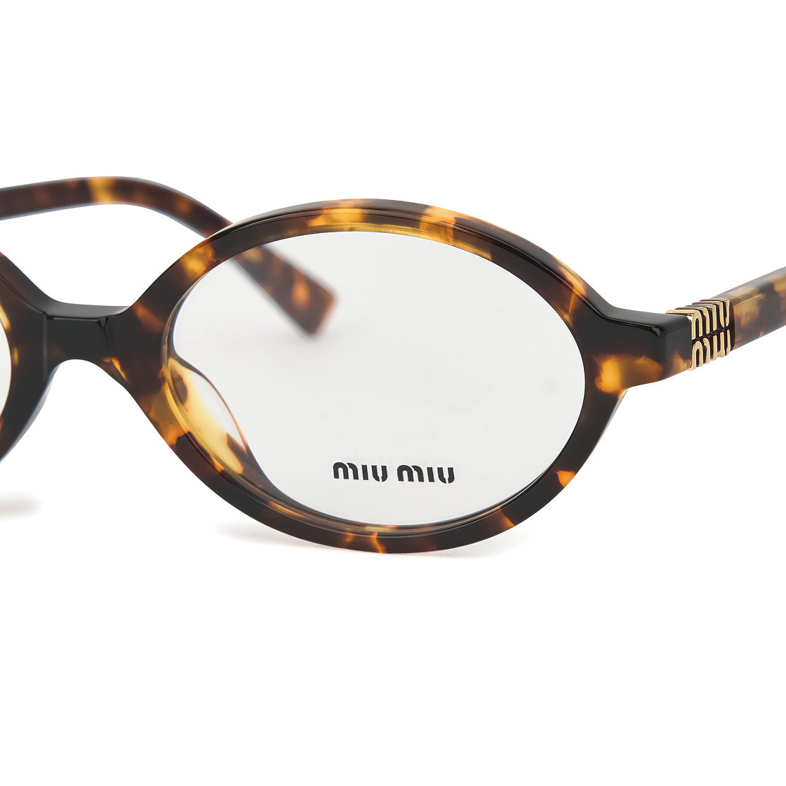 (W) 미우 미우 리가드 글라스 렌즈 라이트 하바나 아세테이트((W) Miu Miu Regard Glasses Lens Light Havana Acetate) - 4