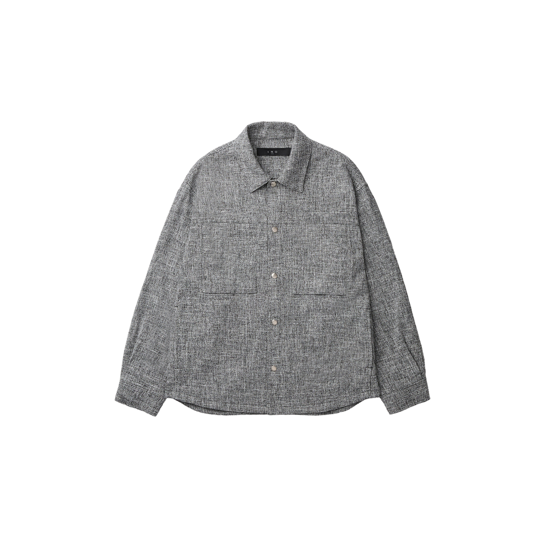 IQJCS26702BKX IRO Tissel Tweed Pocket Shirt Jacket Black