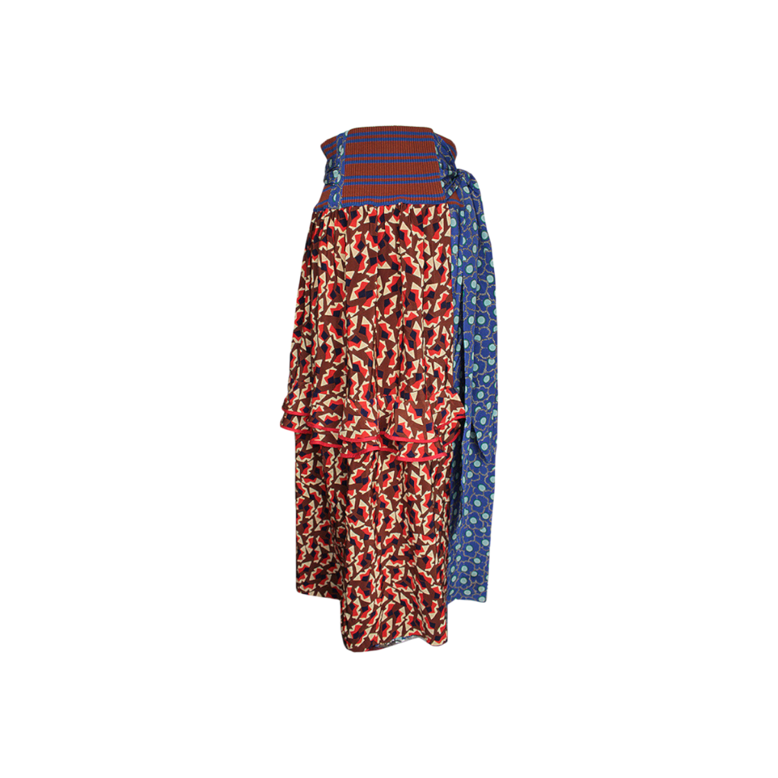 IT9WO2A8BWEM Marni Multicolor Cotton-Silk Wrap Skirt 55