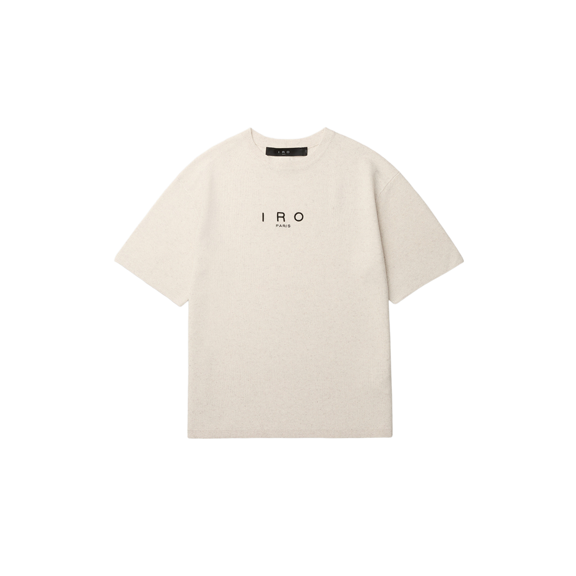 IQWAM26701IVX IRO Nebula Basic Logo Short-Sleeve Round-Neck Knit Ivory