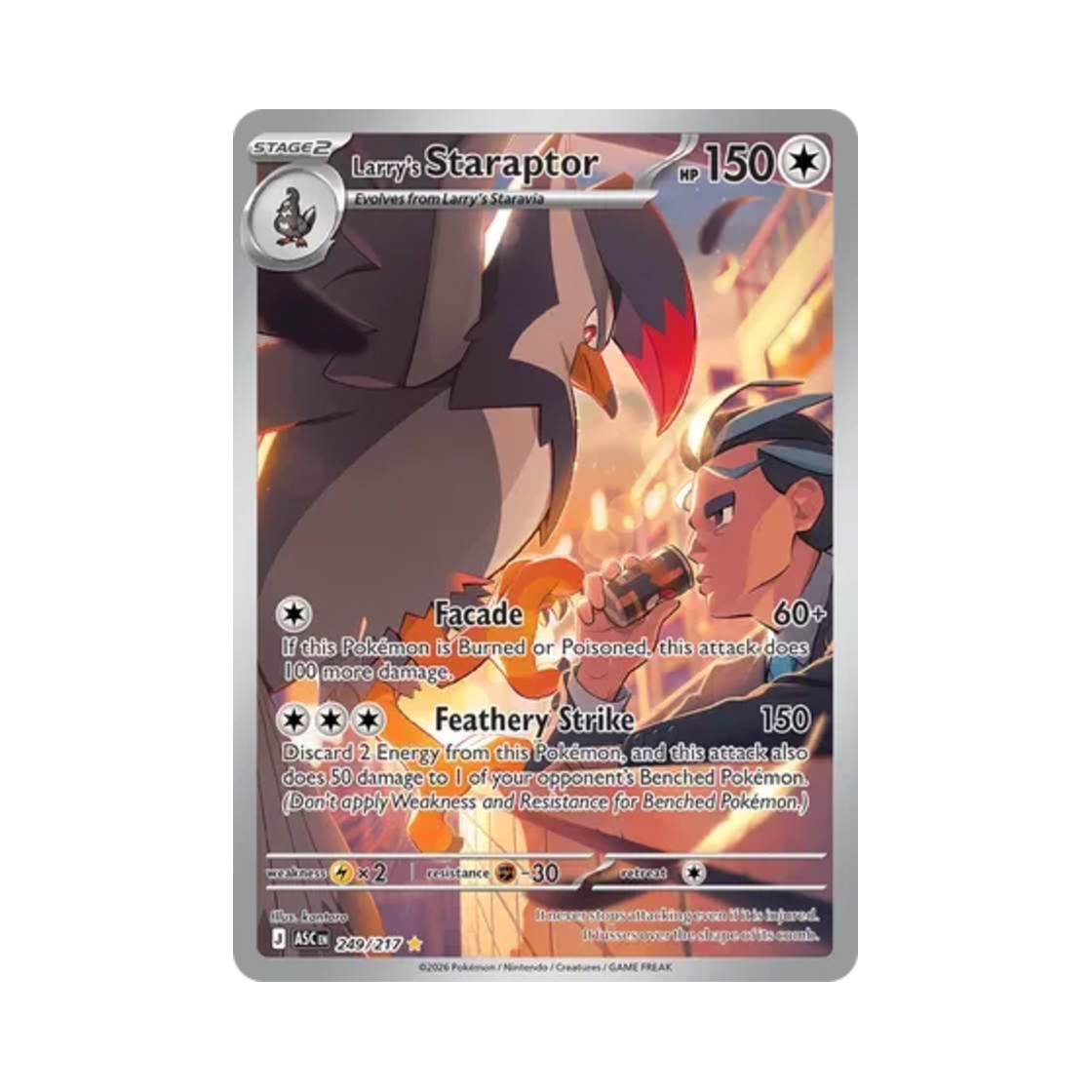 포켓몬 TCG 청목의 찌르호크 IR 메가 에볼루션 어센드 히어로즈 (영문판)(Pokemon TCG Larry's Staraptor IR Mega Evolution Ascended Heroes (English Ver.))