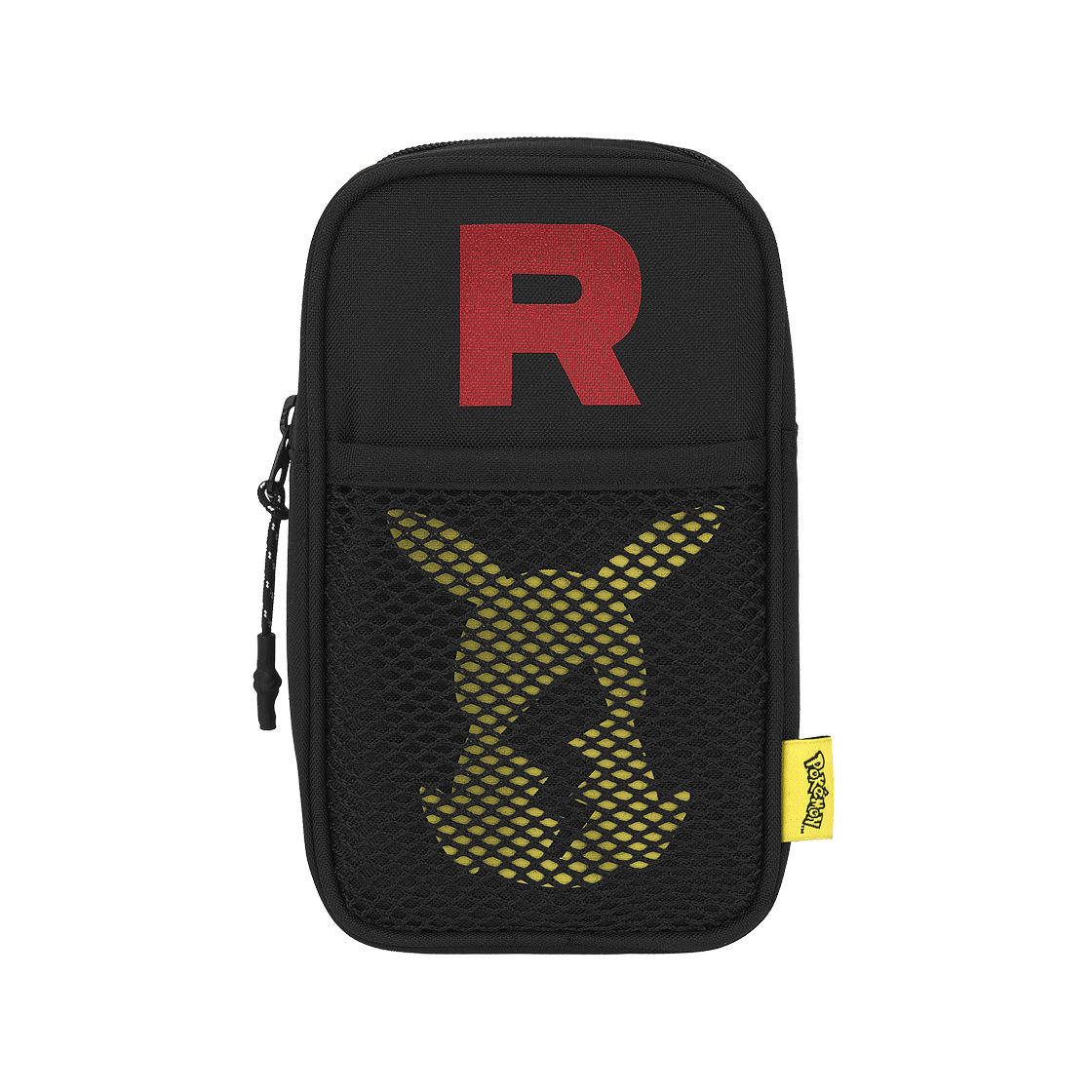아이앱 스튜디오 x 포켓몬 로켓단 파우치 블랙 레드 - 오프라인 스토어 한정(IAB Studio x Pokemon Team Rocket Pouch Black Red - Offline Store Exclusive)