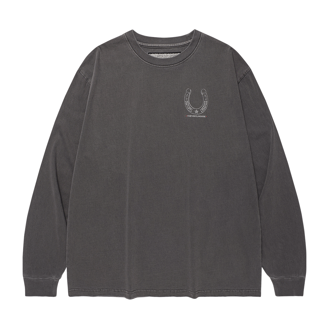 VH2GSUT550ACH Thevinylhouse Lucky House Ls Tee Charcoal