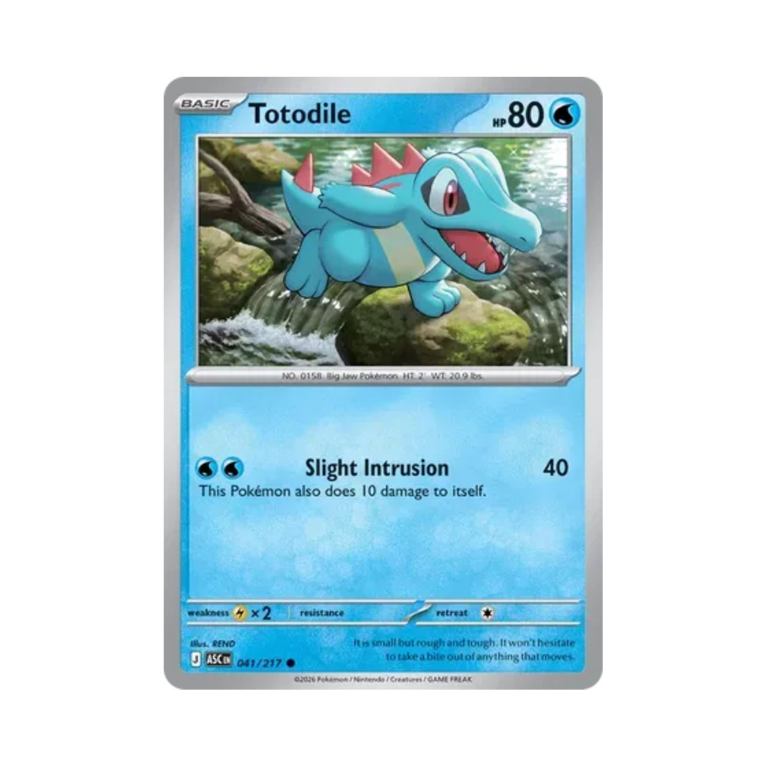 ASC041-217 Pokemon TCG Totodile C Mega Evolution Ascended Heroes (English Ver.)