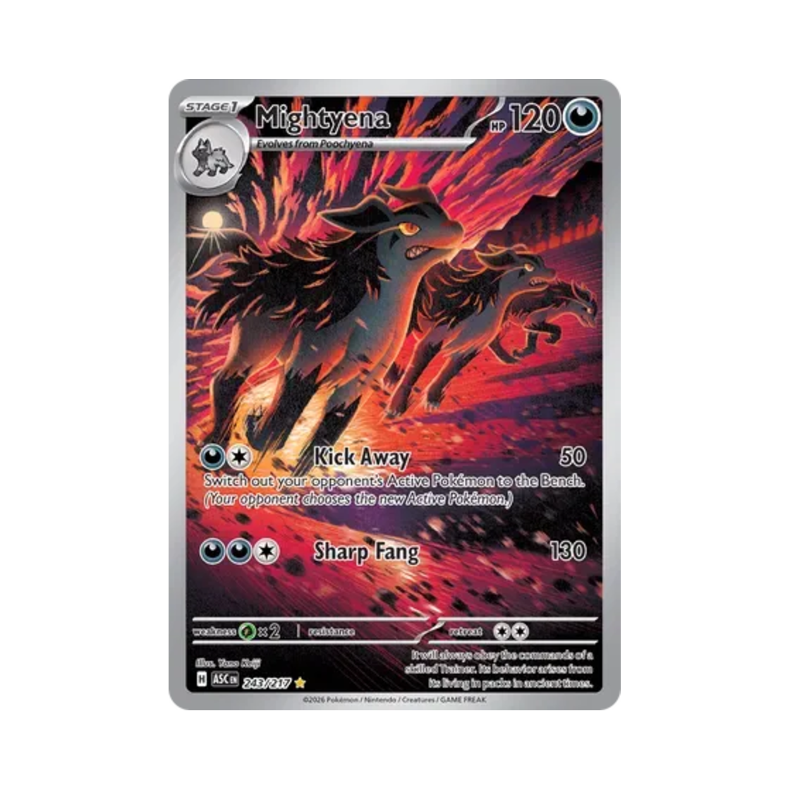 포켓몬 TCG 그라에나 IR 메가 에볼루션 어센드 히어로즈 (영문판)(Pokemon TCG Mightyena IR Mega Evolution Ascended Heroes (English Ver.))