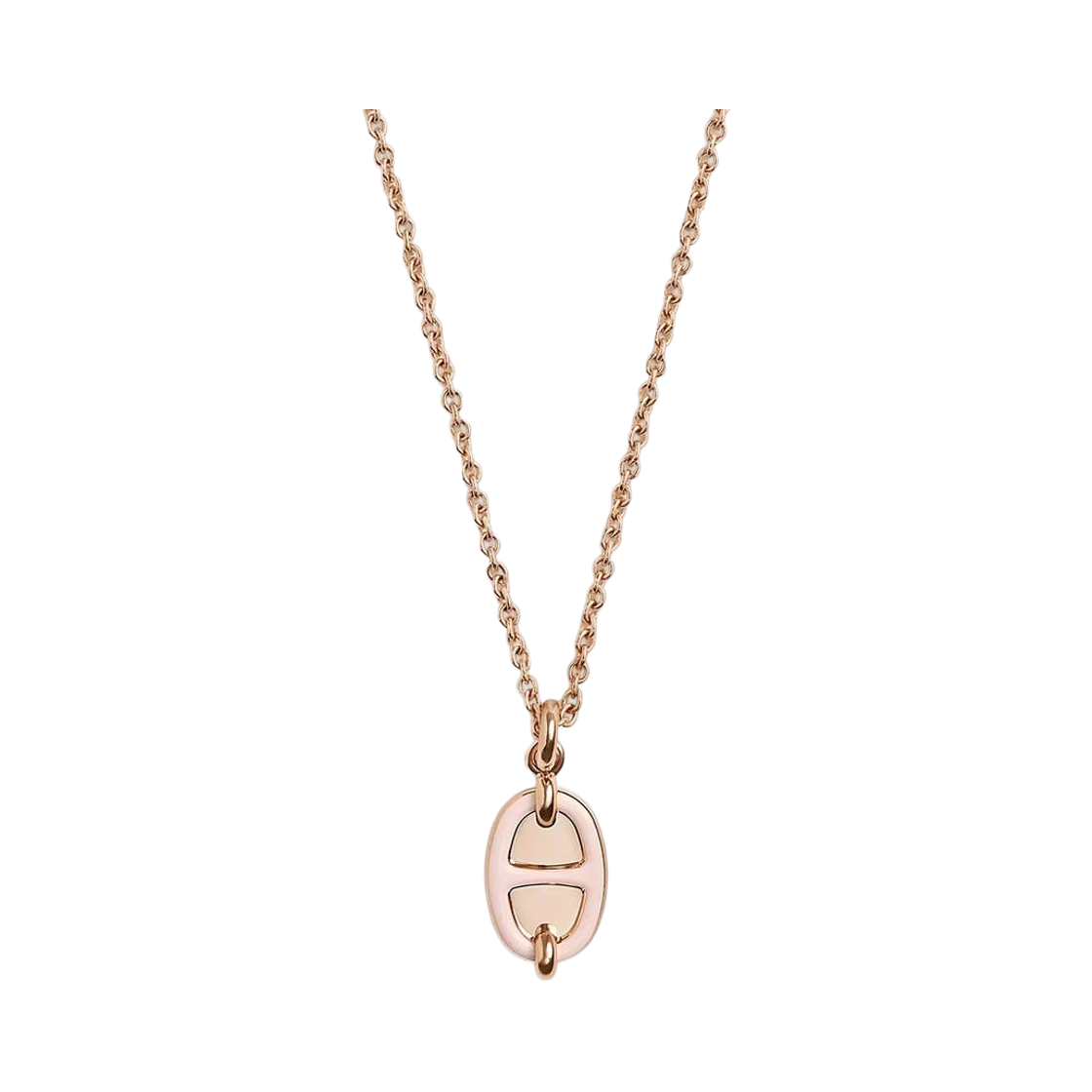 (W) 에르메스 미니 마이옹 펜던트 스몰 모델 & 로즈 골드 하드웨어 로즈 컹되르((W) Hermes Mini Maillon Pendant Small Model & Rose Gold Rose Candeur) - 1