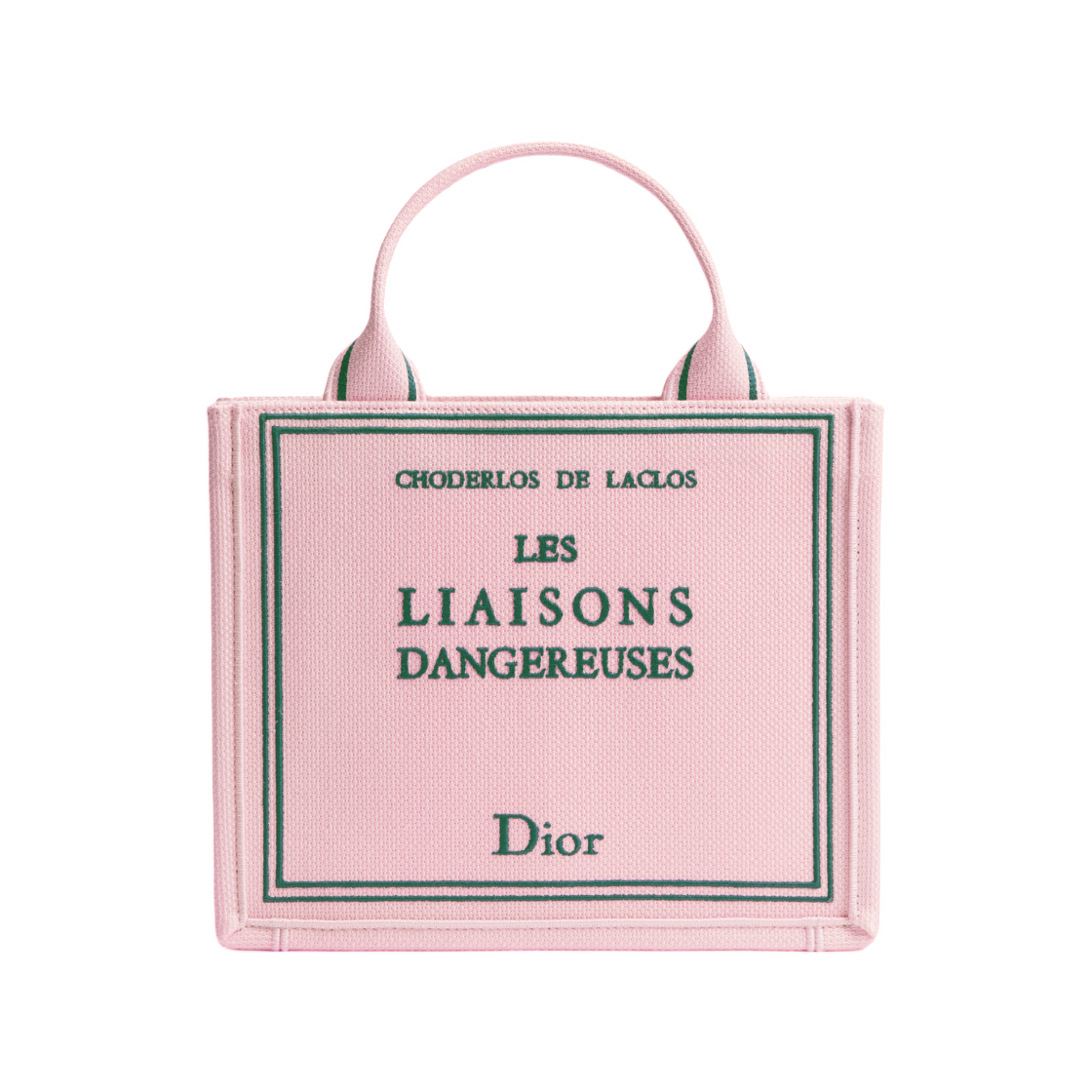 M1404PEHO-M19I Dior Small Dior Book Tote with Strap Book Cover Embroidery Pink Green