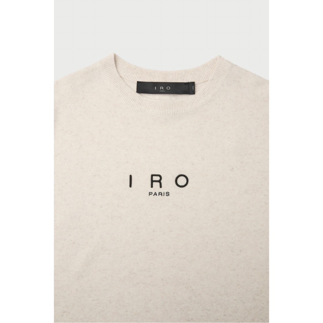 이로 네뷸라 베이직 로고 반팔 라운드 니트 아이보리(IRO Nebula Basic Logo Short-Sleeve Round-Neck Knit Ivory) - 4