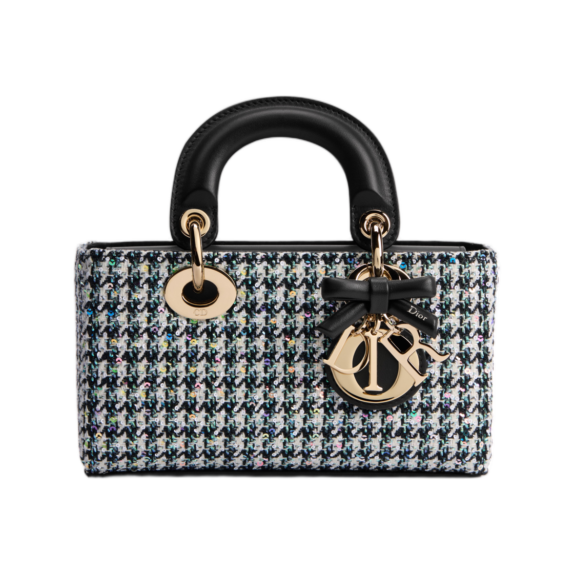 디올 미니 레이디 D-조이 백 하운드투스 자수 앤 시퀸 멀티컬러(Dior Mini Lady D-Joy Bag Houndstooth Embroidery And Sequins Multicolor) - 1