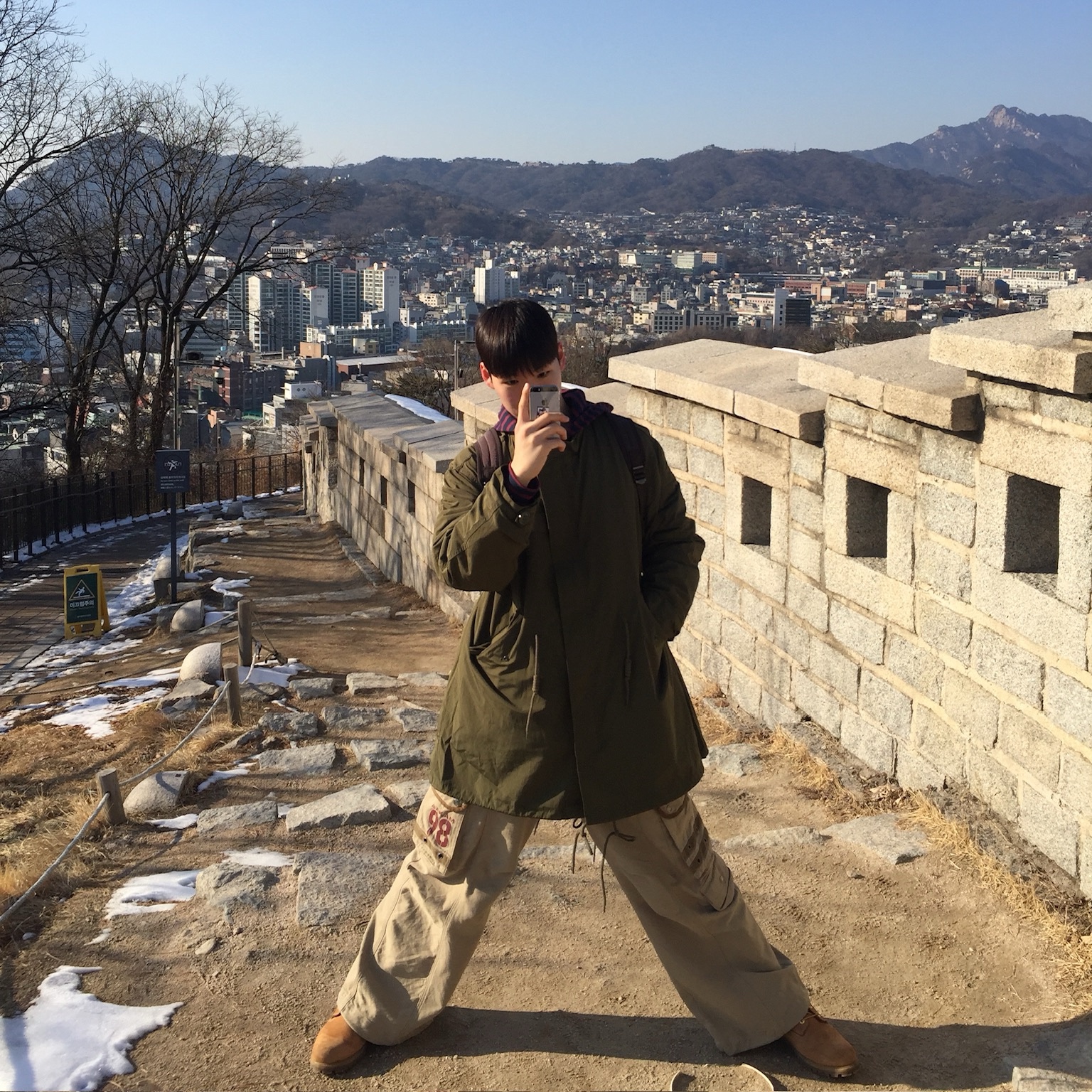 Houston Japan 3Way M-65 Parka Olive 51127, Saros Stripe Zip-Up Red 2 착용 스타일 - 2