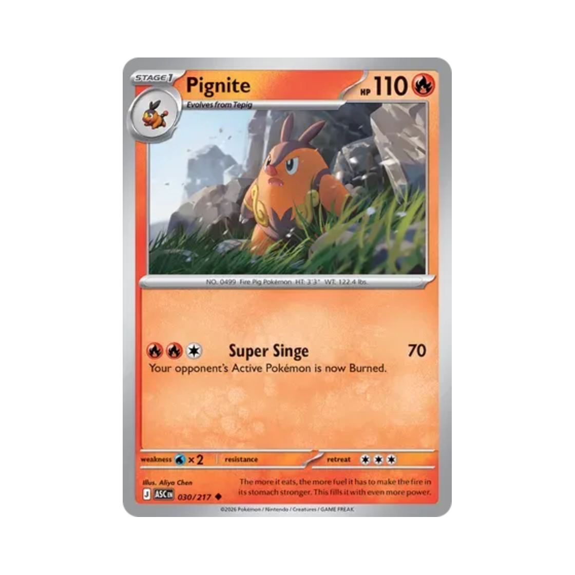 포켓몬 TCG 챠오꿀 U 메가 에볼루션 어센드 히어로즈 (영문판)(Pokemon TCG Pignite U Mega Evolution Ascended Heroes (English Ver.))