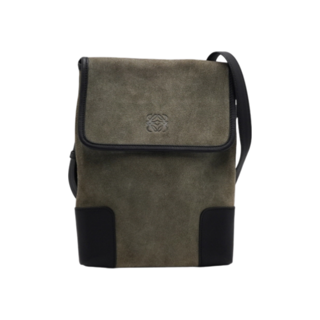 로에베 스웨이드 카키 아나그램 크로스백aa60924(Loewe Suede Khaki Anagram Crossbody Bag)