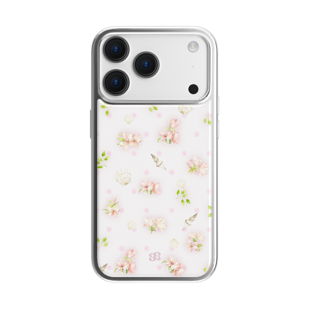 E2601_0004 earpearp Bubble Blossom Epoxy Bumper Case - Silver