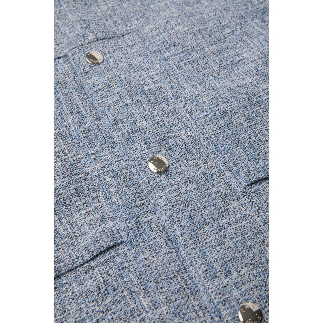 이로 티셀 트위드 포켓 셔켓 라이트 블루(IRO Tissel Tweed Pocket Shirt Jacket Light Blue) - 5