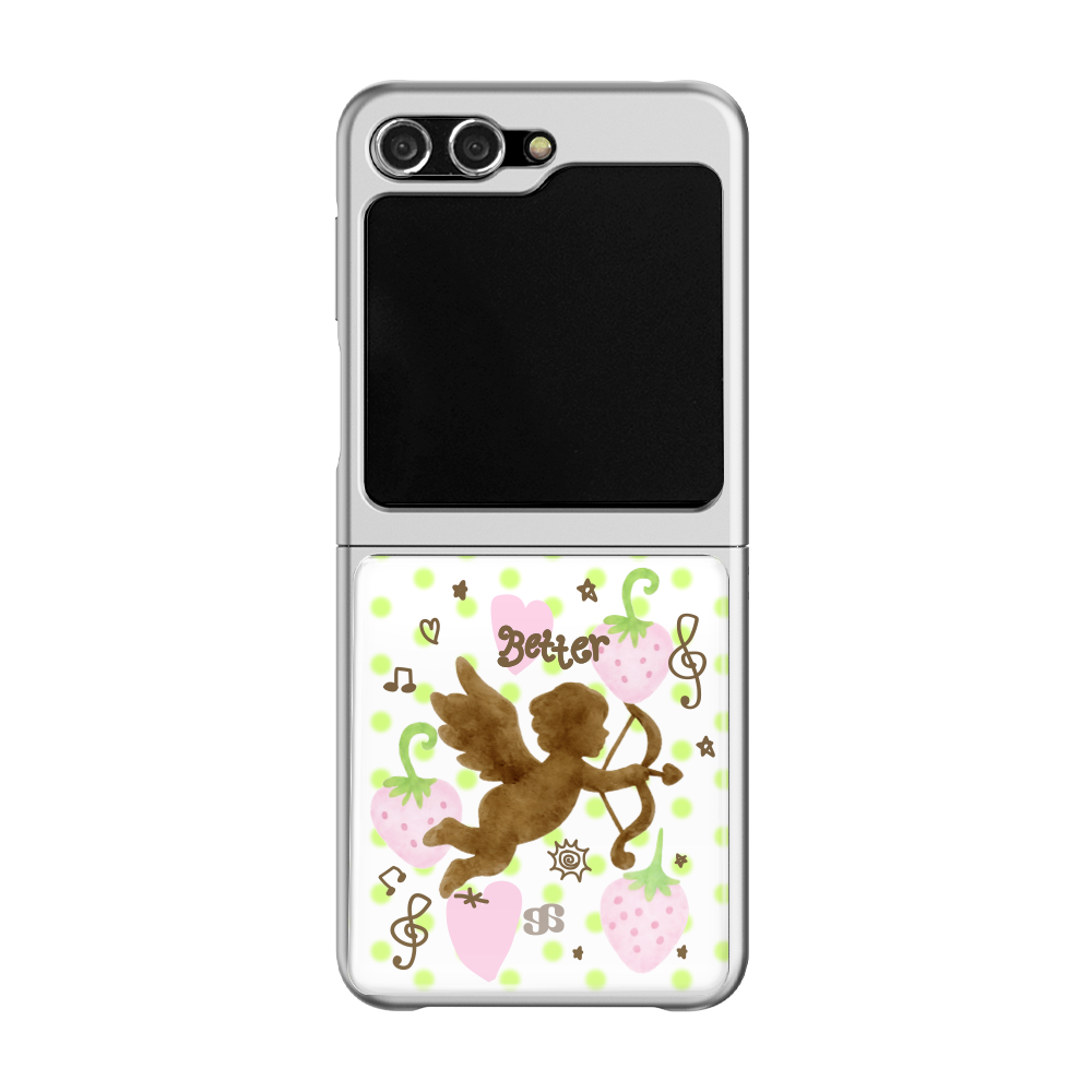 어프어프 스트로베리 엔젤 에폭시 범퍼 케이스 실버(earpearp Strawberry Angel Epoxy Bumper Case - Silver) - 3