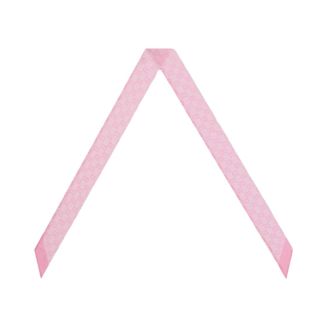 구찌 프린티드 실크 시폰 리본 라이트 핑크(Gucci Printed Silk Chiffon Ribbon Light Pink) - 1