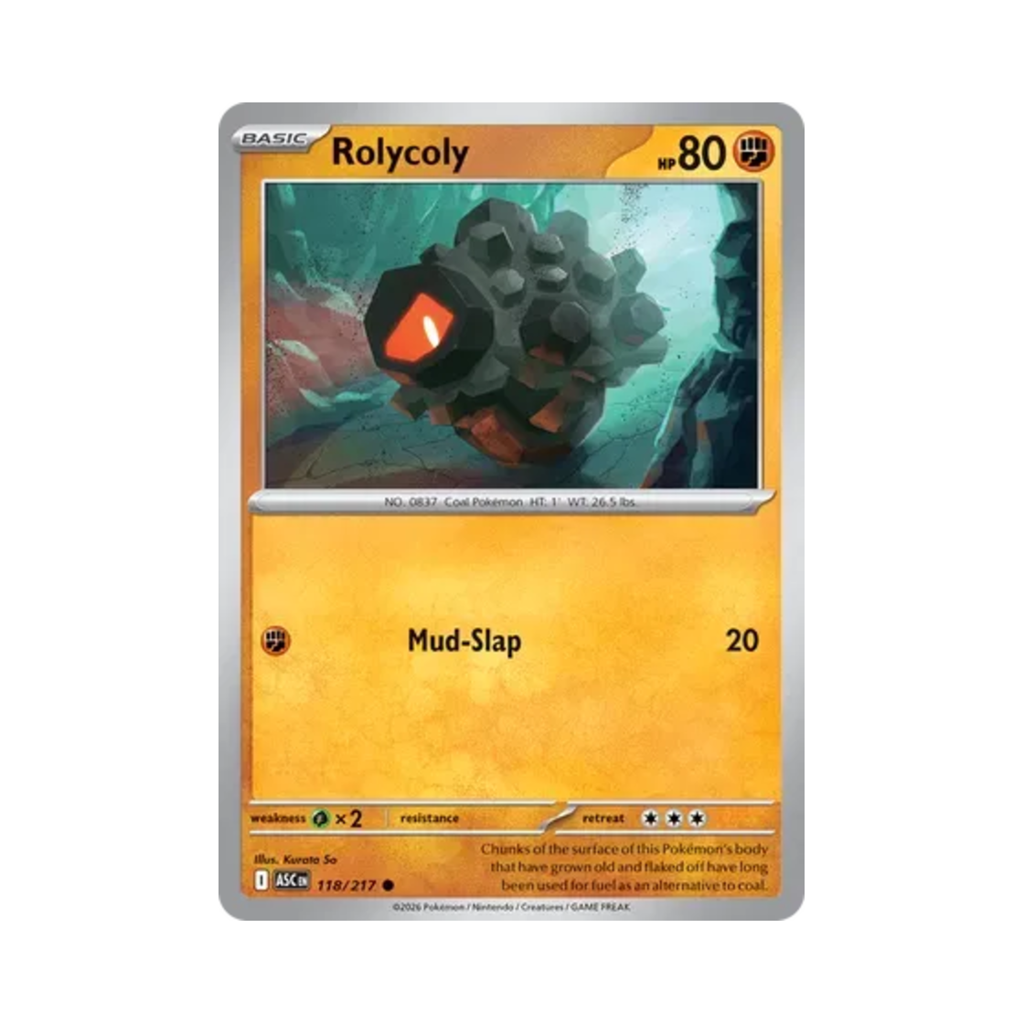 포켓몬 TCG 탄동 C 메가 에볼루션 어센드 히어로즈 (영문판)(Pokemon TCG Rolycoly C Mega Evolution Ascended Heroes (English Ver.)) - 1