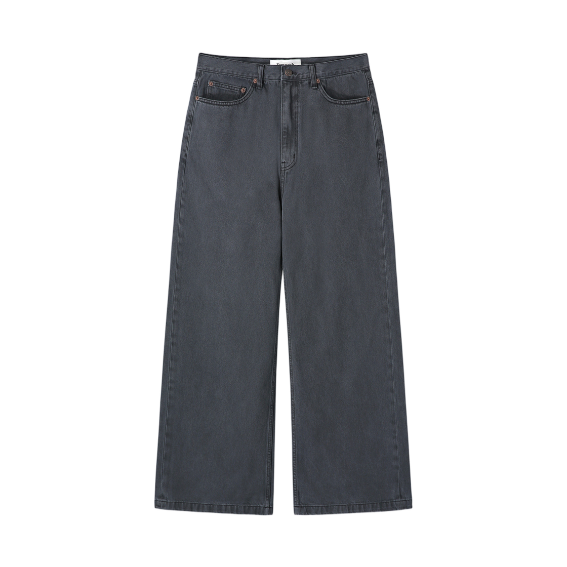 토니웩 와이드 레그 데님 진 페이디드 카본(Tonywack Wide Leg Denim Jeans Faded Carbon)