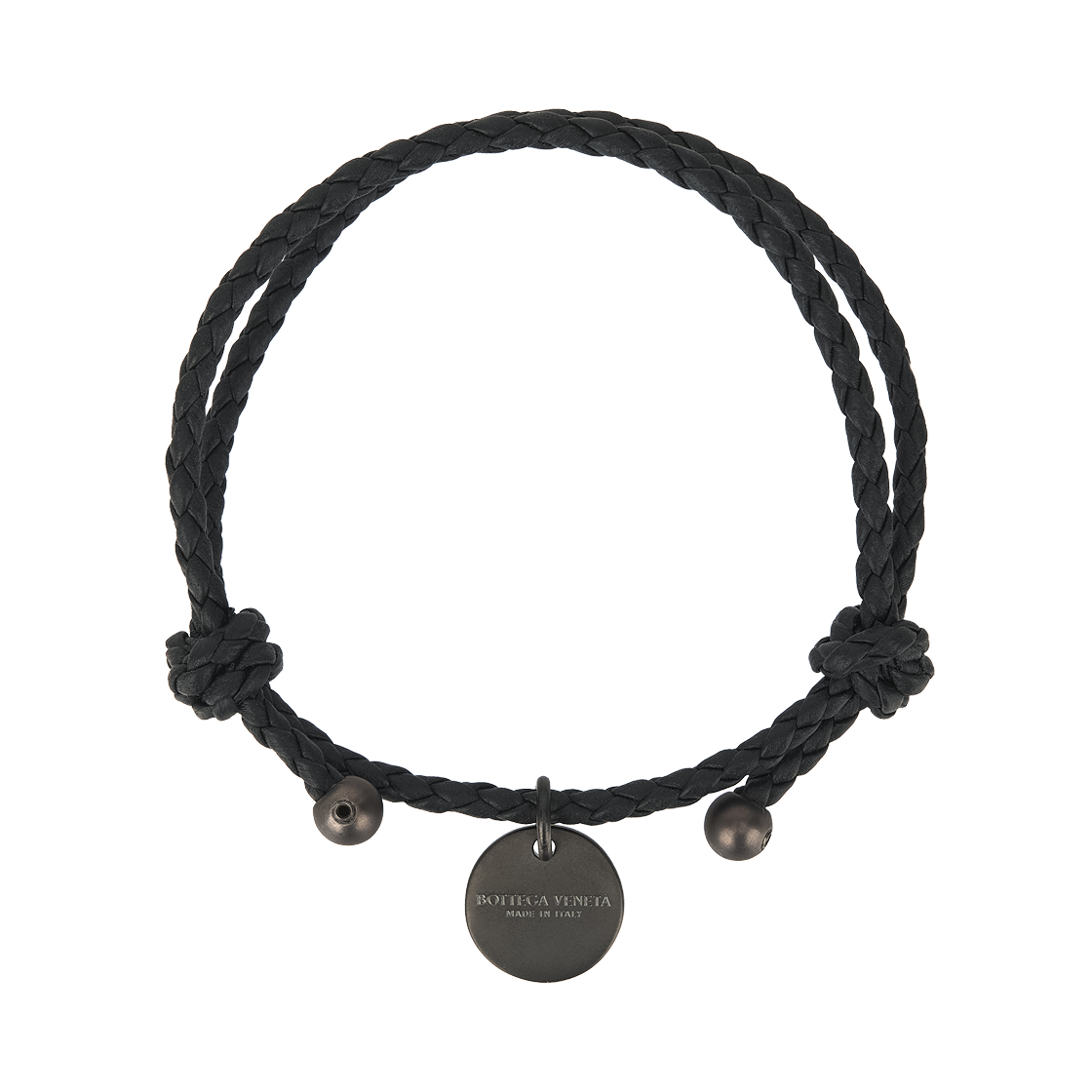 339580V3UN11275 Bottega Veneta Intrecciato Nappa Double Bracelet Black