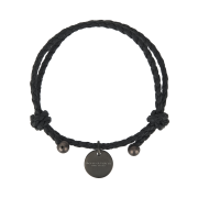 Bottega Veneta Intrecciato Nappa Double Bracelet Black