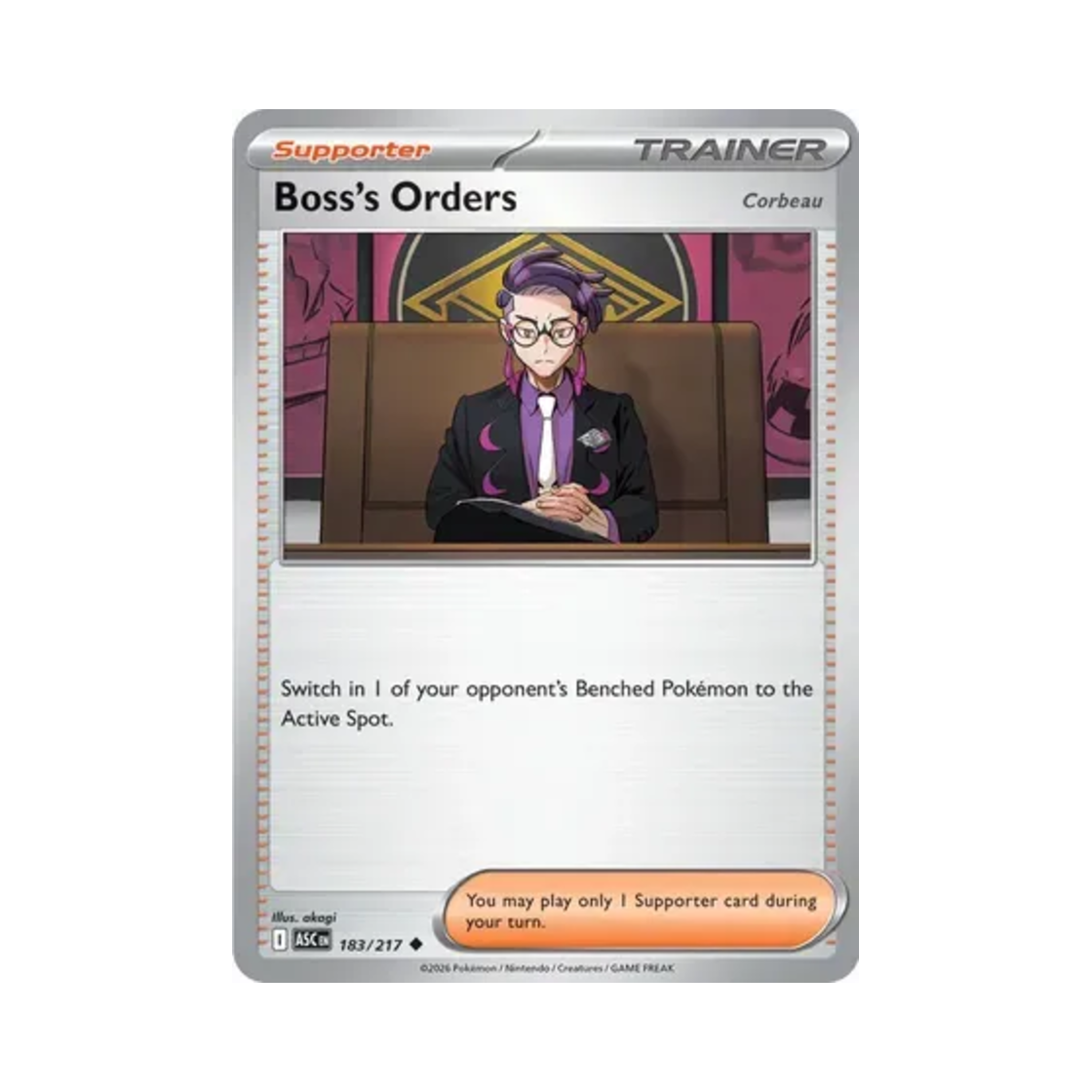 ASC183-217 Pokemon TCG Boss's Orders I Mega Evolution Ascended Heroes (English Ver.)