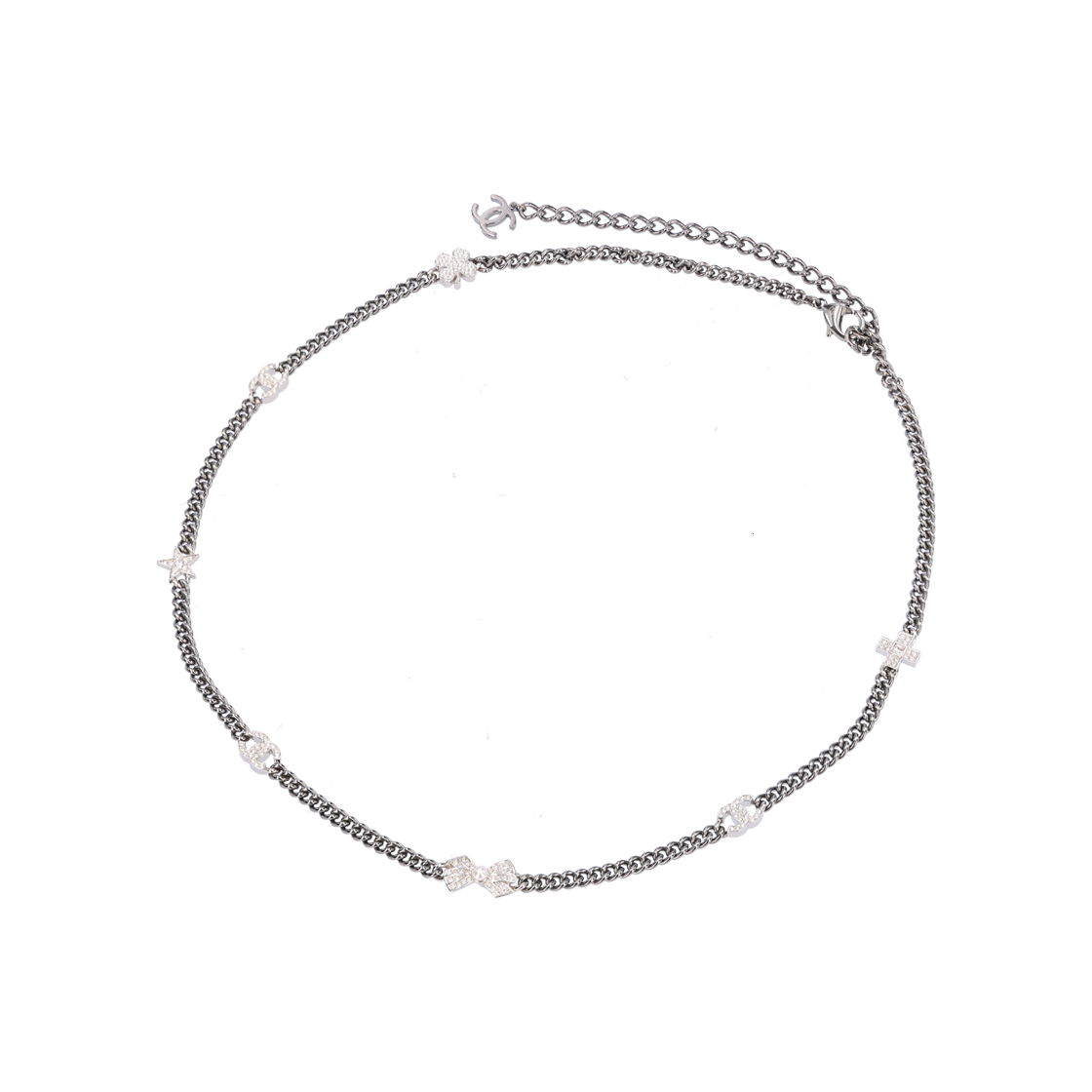 샤넬 CC 클로버 체인 벨트 펄 크리스탈(Chanel CC Clover Chain Belt with Pearl Crystals) - 1