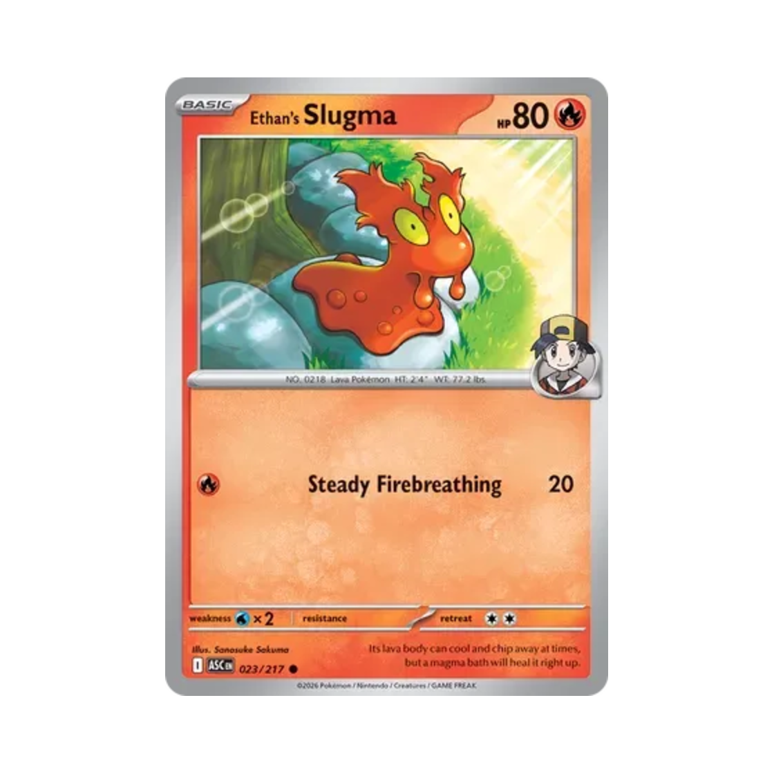 포켓몬 TCG 심향의 마그마그 C 메가 에볼루션 어센드 히어로즈 (영문판)(Pokemon TCG Ethan's Slugma C Mega Evolution Ascended Heroes (English Ver.)) - 1