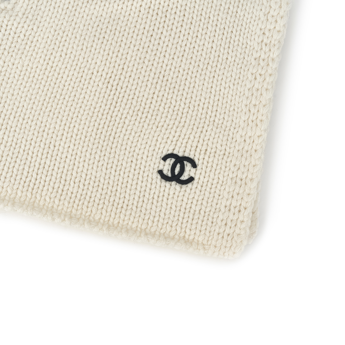 샤넬 칼라 캐시미어 에크루 블랙(Chanel Collar Cashmere Ecru Black) - 4