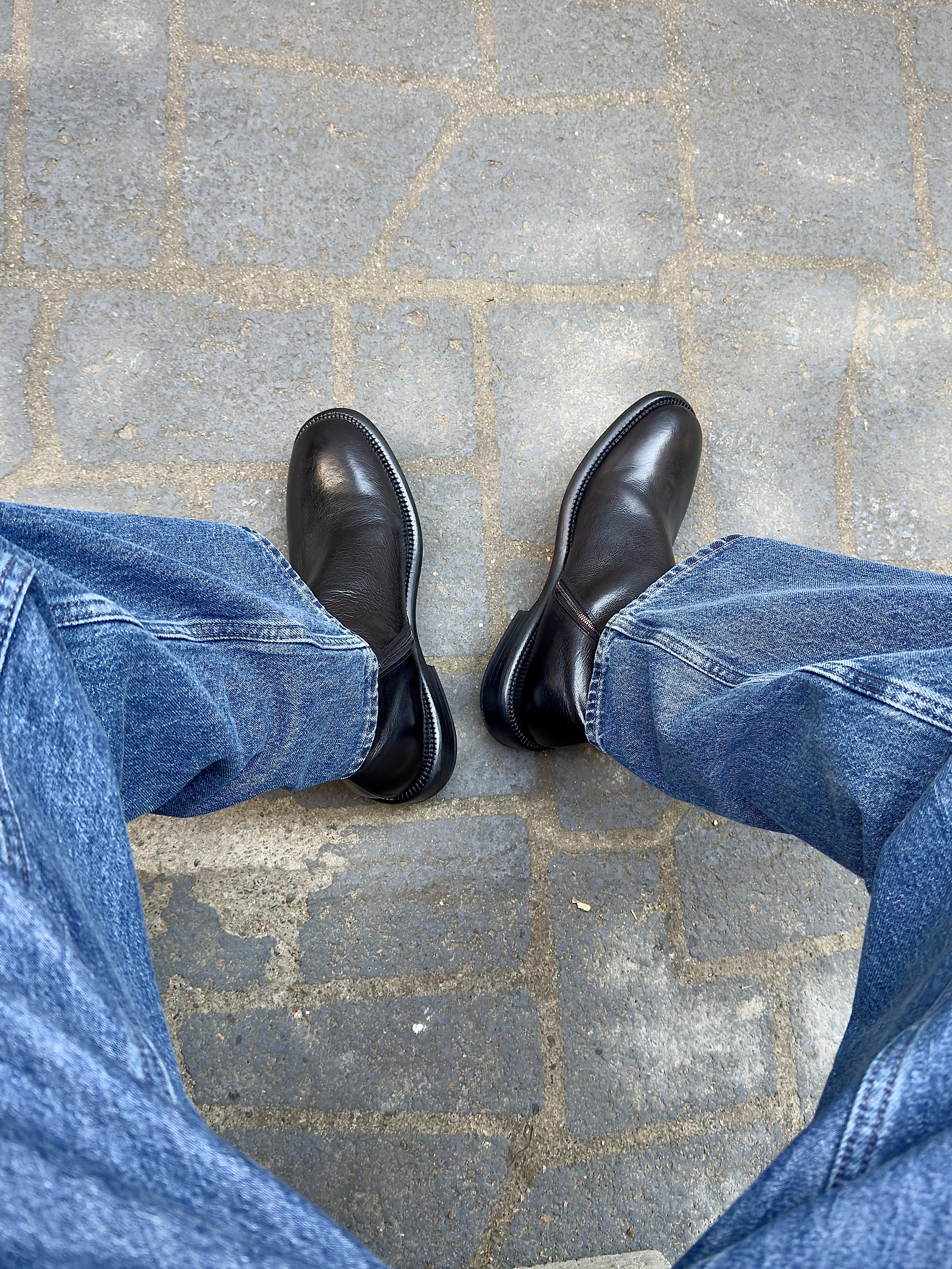 Grds Boots 01 Leather Black 착용 스타일 - 1